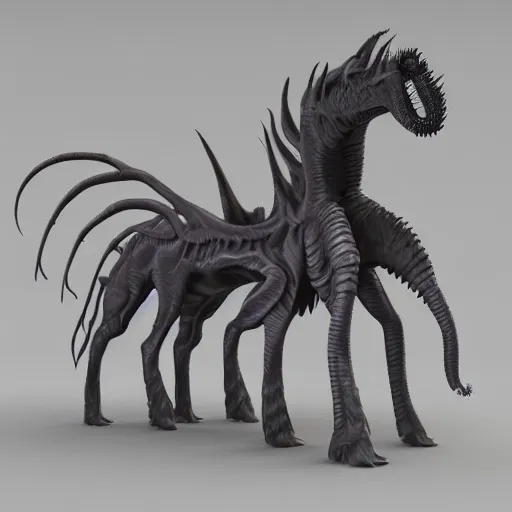 Image similar to 3d model of an eldritch beast