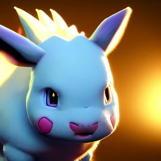 Image similar to photography of a realistic nidorino animal, ultra detailed, 8 k, cinematic lighting, natural background, trending on artstation, pokemon