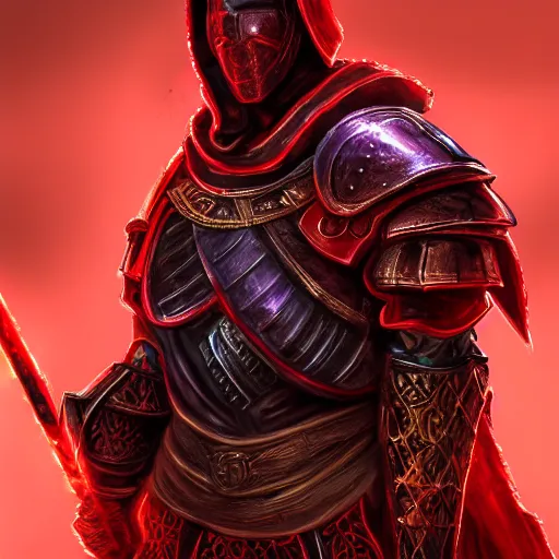 Image similar to medieval armor glowing with red light, elder scrolls online, world of warcraft, highly detailed, deviant art, 4 k