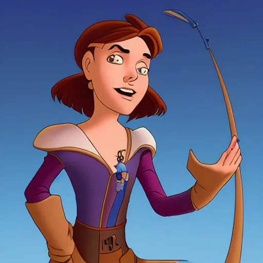 Image similar to Captain Amelia from Treasure Planet