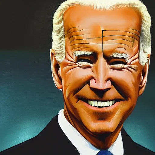 Prompt: “ painting of joe biden caught in a spider ’ s web ”