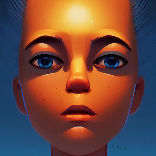 Image similar to face icon stylized minimalist close encounters of the third kind, loftis, cory behance hd by jesper ejsing, by rhads, makoto shinkai and lois van baarle, ilya kuvshinov, rossdraws global illumination