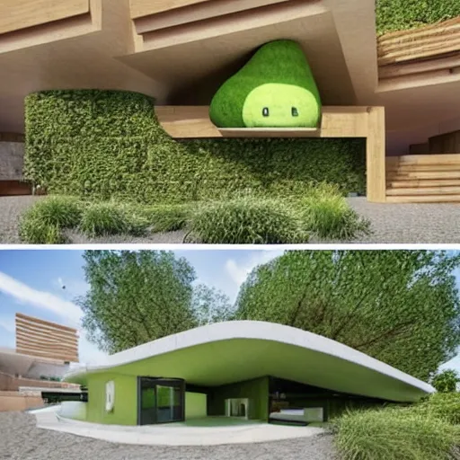 Image similar to house designed as Avocado