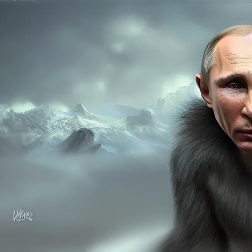 Prompt: photorealistic Vladimir Putin is a monkey hybrid, concept art, digital painting, trending on artstation, highly detailed, epic sci fi composition, 8k UHD