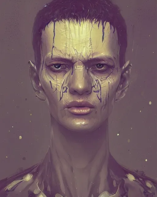 Image similar to detailed portrait alien, elite, by Ismail inceoglu dragan bibin hans thoma greg rutkowski Alexandros Pyromallis Nekro Rene Maritte Illustrated, Perfect face, fine details, realistic shaded, fine-face, pretty face