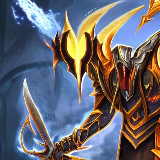 Prompt: sauron as a league of legends character