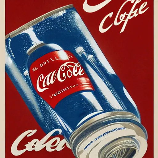 Image similar to highly detailed coke poster by Joseph Christian Leyendecker sharp 4K