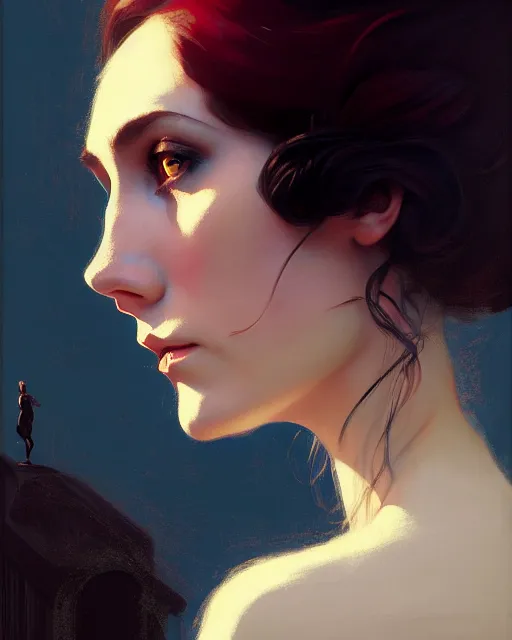 Image similar to stylized portrait of an artistic pose, composition, young victorian sad fancy lady, surrounded by snakes, cinematic moody colors, realistic shaded, fine details, realistic shaded lighting poster by ilya kuvshinov, magali villeneuve, artgerm, jeremy lipkin and michael garmash and rob rey