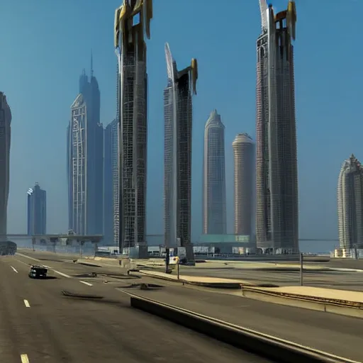 Prompt: gta : dubai. alternative, spiritual, ephemeral vibe