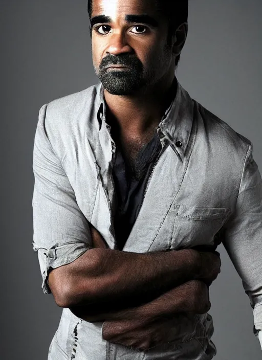 Prompt: black Colin Farrell