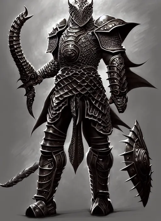 Image similar to intricate ornate heavy armor!!! muscular and tall dnd male dragonborn!! draconian!! character concept art, sharp focus, octane render! unreal engine 5! highly rendered!! trending on artstation!! detailed linework!! illustration by artgerm, wlop, and chie yoshii