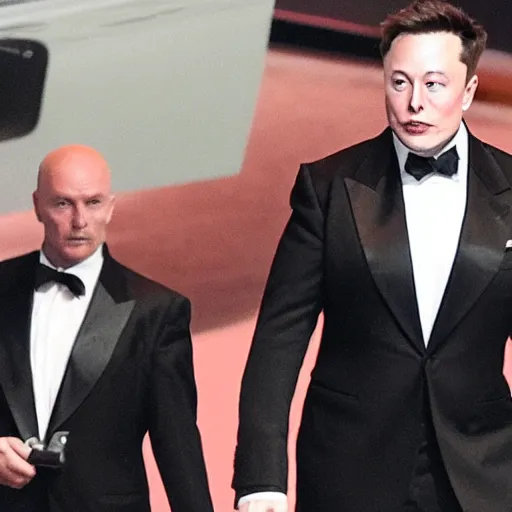 Prompt: Elon Musk Dressed as a hitman detail 4K quality super realistic