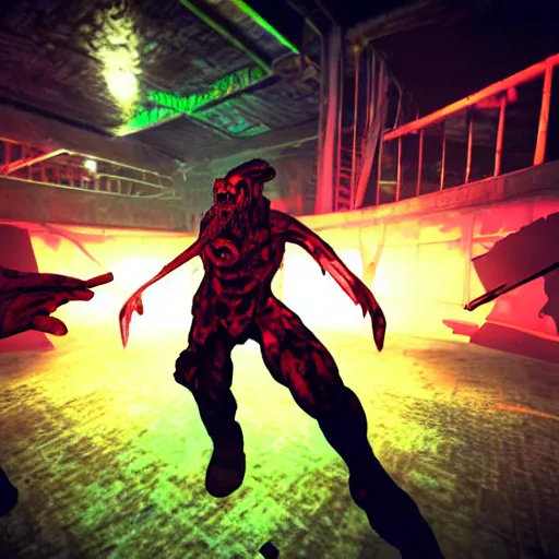 Prompt: fleshpound from [ [ [ [ [ killing floor ] ] ] ] ] at a rave