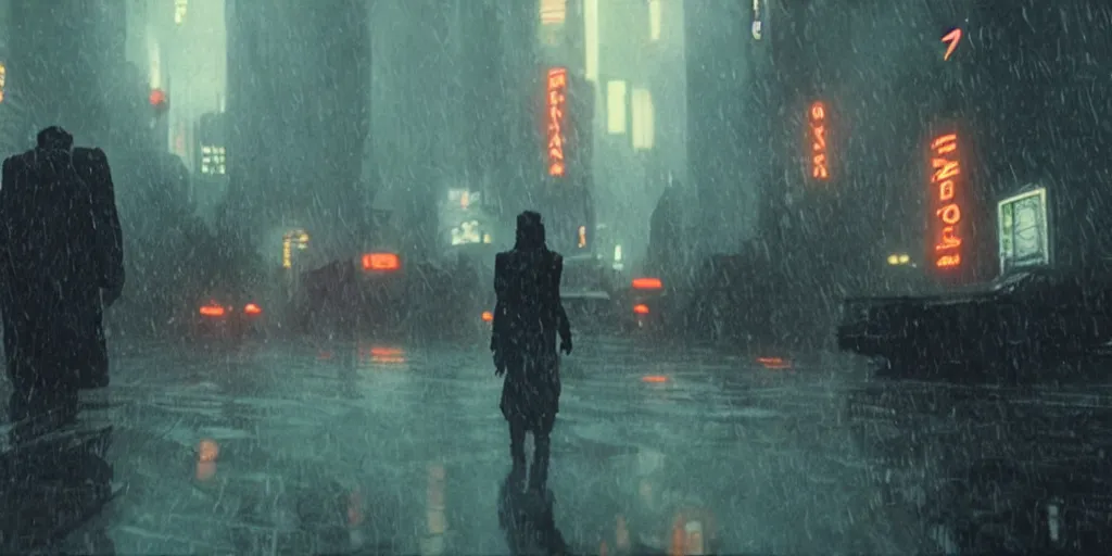 Prompt: screenshot from a blade runner movie, intricate, elegant, highly detailed, cinematic, rendered in the unreal engine, greg manchess, mucha, liepke, ruan jia, jeffrey catherine jones, ridley scott