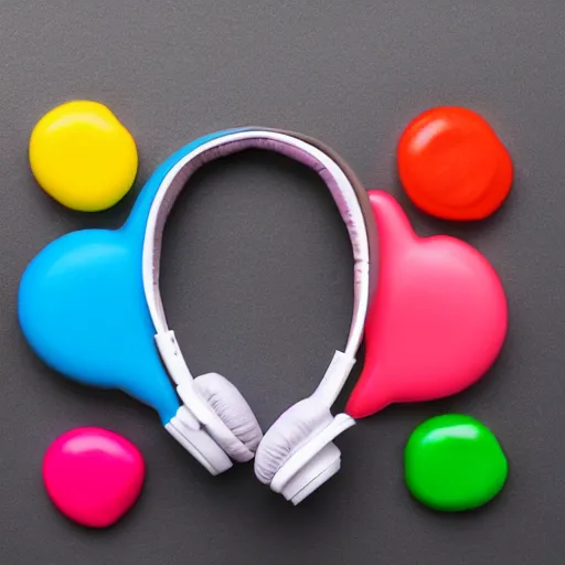 Image similar to headphones made out of candy, photo