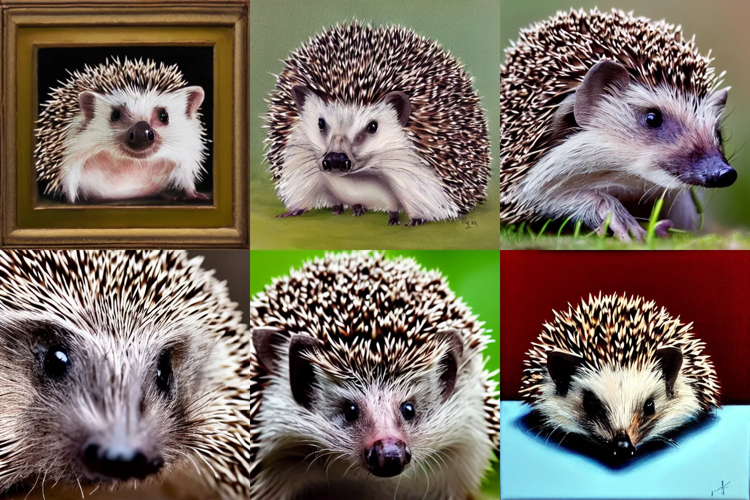 Prompt: hedgehog portrait