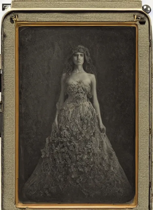 Prompt: old wetplate daguerreotype birth of a new life, fractal, intricate, elegant, highly detailed, parallax, leica, medium format, subsurface scattering, by jheronimus bosch and greg rutkowski and louis jacques mande daguerre