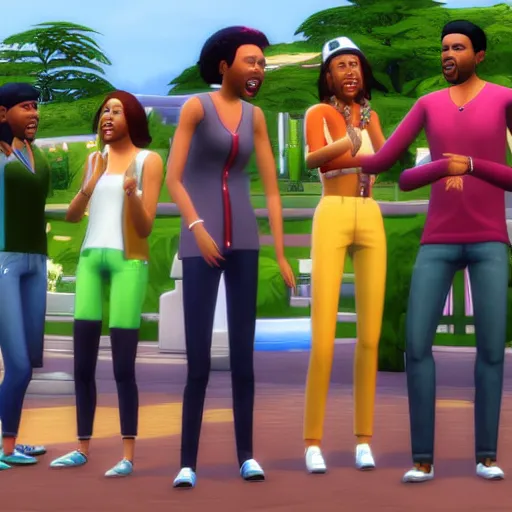 Prompt: of a new sims 4 expansion pack for sims 4 into the future