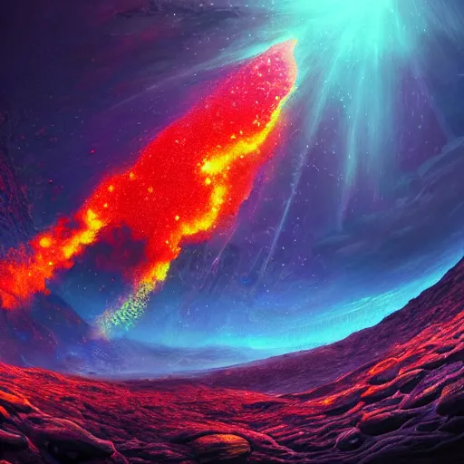 Prompt: a cosmic lava lamp, dynamic lighting, fantasy concept art, trending on art station, stunning visuals, creative, cinematic, ultra detailed