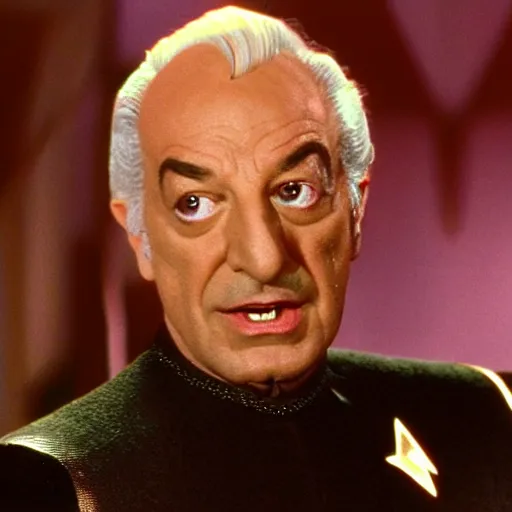 Prompt: Victor Borge of Borg, still from Star Trek: The Next Generation