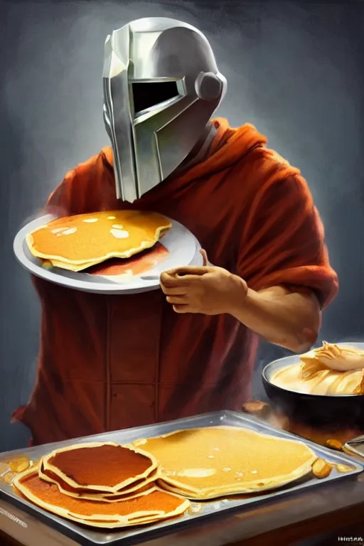 Prompt: mf doom as cooking pancakes animation pixar style, cooking show, by magali villeneuve, artgerm, jeremy lipkin and michael garmash, rob rey and kentaro miura style, trending on art station