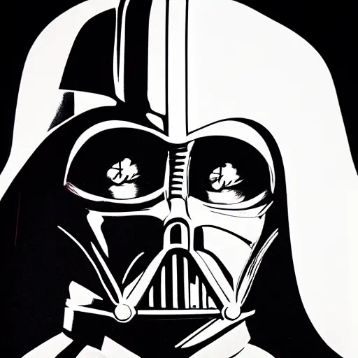 Image similar to Darth Vader portrait in the style of Junji Ito. Manga. Extremely detailed. Beautiful. 4K. Award winning.