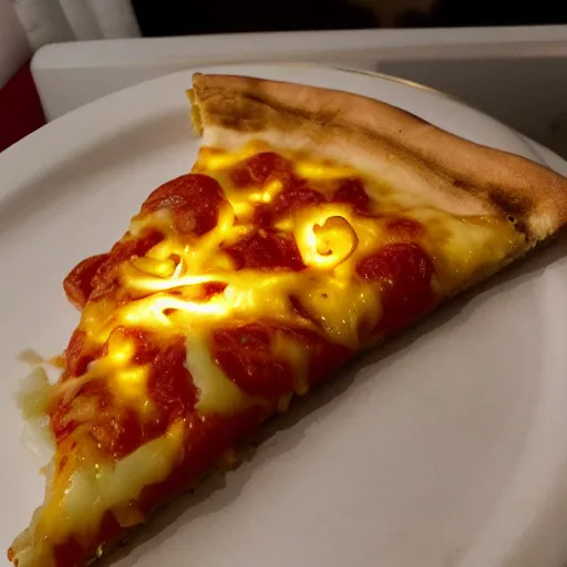 Image similar to the most delicious slice of pizza, oozing cheese, 12k, stunning lighting