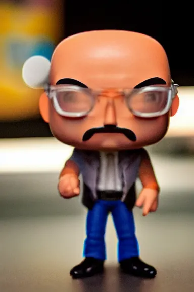 Image similar to “ very very intricate photorealistic photo of a jeff bezos funko pop, photo is in focus with detailed atmospheric lighting, award - winning details ”