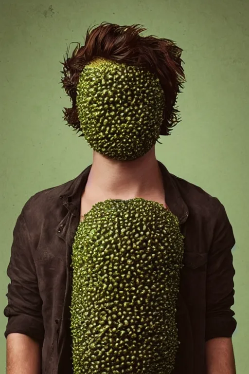 Image similar to 📷 joe keery as kiwi fruit 🥝, made of food, head portrait, dynamic lighting, 4 k