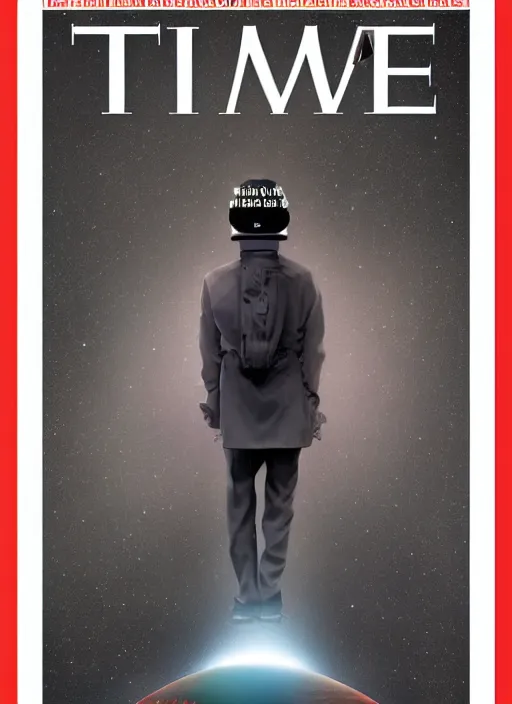 Prompt: TIME magazine cover, the coming AI singularity, 4k, wapo