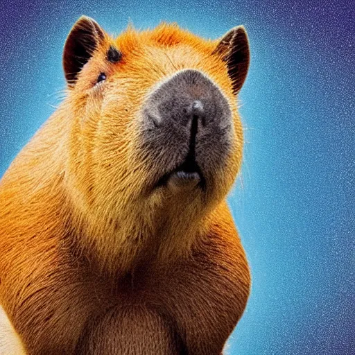 Prompt: capybara fighting aliens
