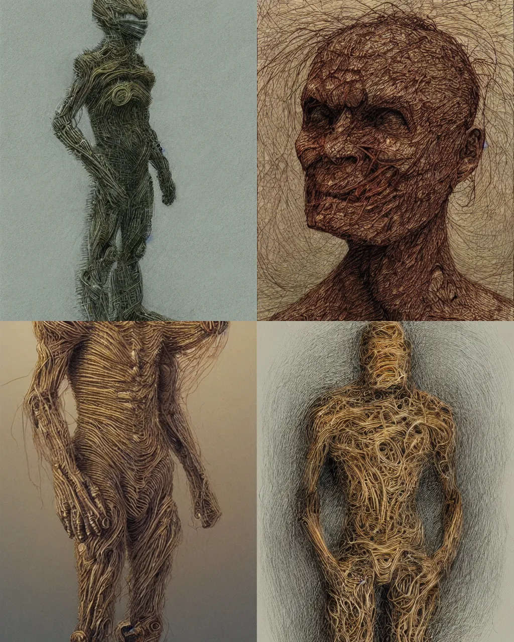 Prompt: Medium shot of a typical character in the style of Peter Gric