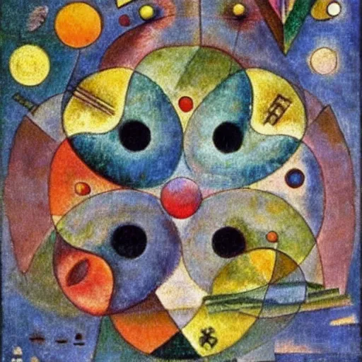 Image similar to mathematical equations inspired by bosch, klee, kandinsky. mathematical paradise, beautiful animals, equation heaven, platonic solids, elegant diagrams, beautiful equations, oil paint, hyperrealistic, collection of louvre