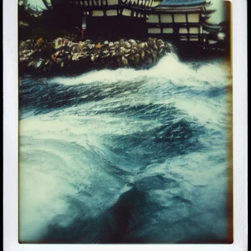 Prompt: japan sinks, polaroid