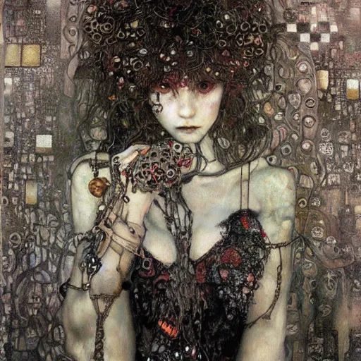 Prompt: deprived demon, intricate detail, klimt, royo, royo, whealan,