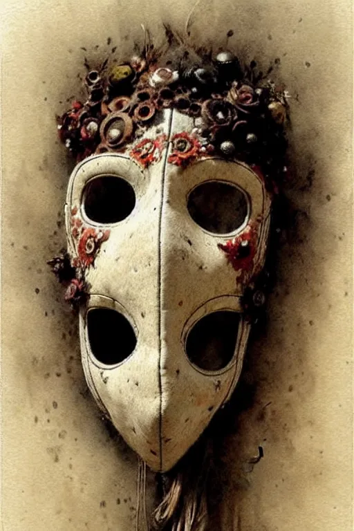 Image similar to ( ( ( ( ( traditional mask. muted colors. ) ) ) ) ) by jean - baptiste monge!!!!!!!!!!!!!!!!!!!!!!!!!!!