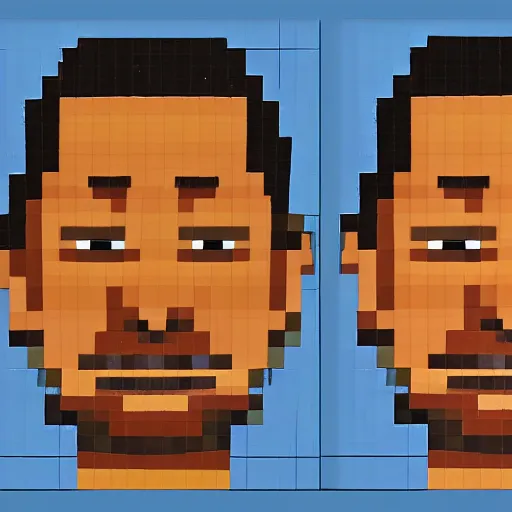 Prompt: 8 bit portrait of morgan freeman