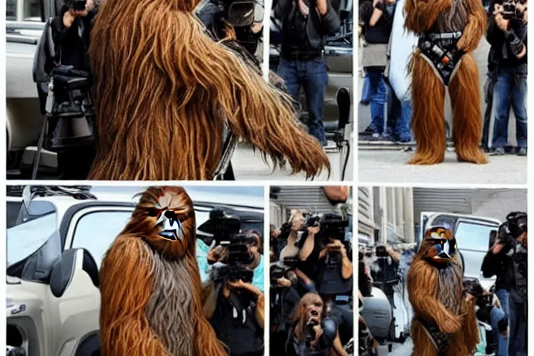 Image similar to Chewbacca paparazzi