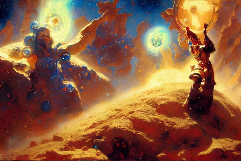 Prompt: cosmic bender, painting by gaston bussiere, craig mullins, j. c. leyendecker