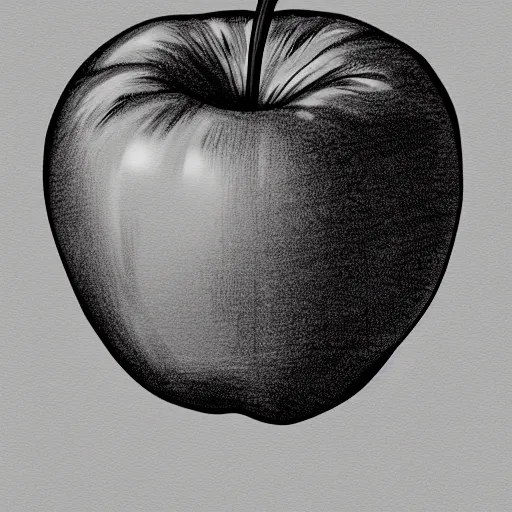 Prompt: a hyperrealistic perfect academical professional digital ink pen sketch of an apple