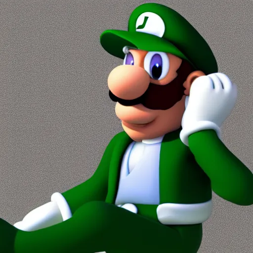 Prompt: a photo of a samuel l. jackson dressed as luigi from game, ultra hd, iphone, 3 0 mm, global illumination, bokeh photo