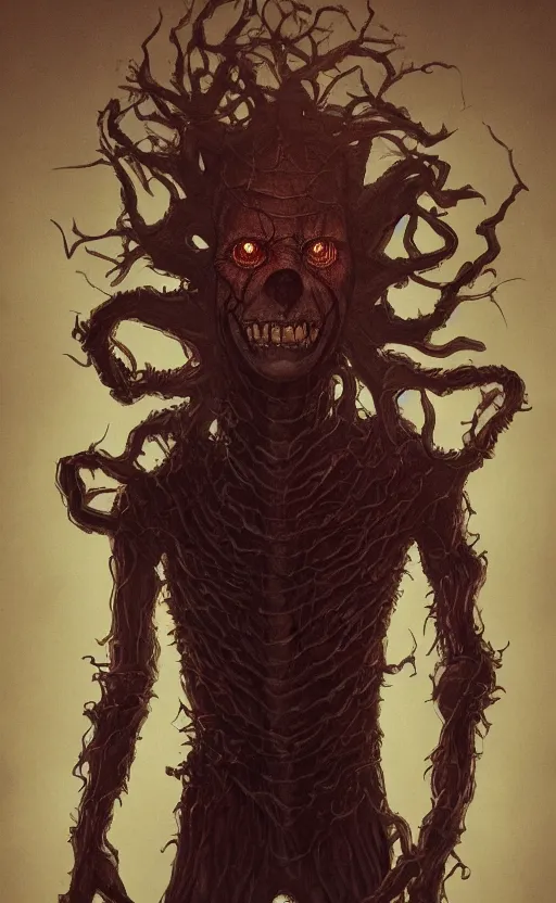 Image similar to full body portrait of Vecna from stranger things in the upside down, dynamic lighting, photorealistic, fantasy concept art, ambient lighting, atmospherical, stunning visuals, creative, cinematic, ultra detailed, trending on art station