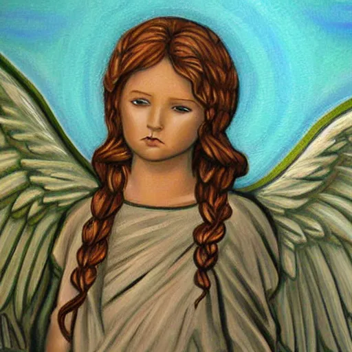 Prompt: biblically accurate angel, highly detailed painting