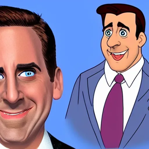 Prompt: Michael Scott as a Disney character