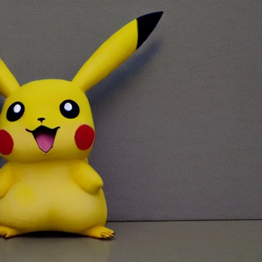 Image similar to Pikachu Sculpture made out of cardboard