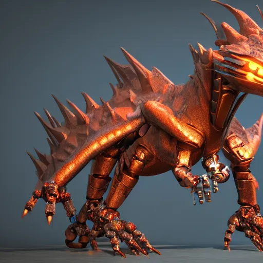 Prompt: robot dragon, unreal engine 5, octane rendering, artstation