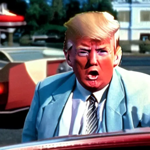 Image similar to donald trump in back to the future, 8k resolution, full HD, cinematic lighting, award winning, anatomically correct