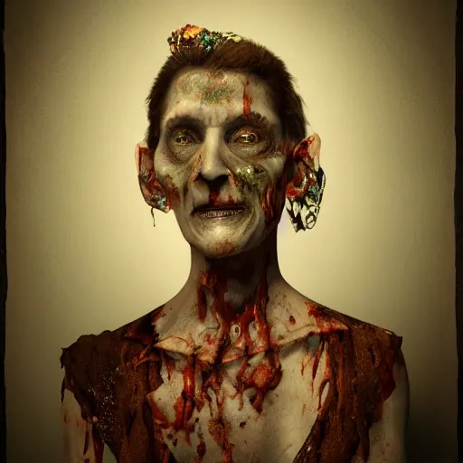 Prompt: portrait of a zombie fortune teller by Robert Antoine Pinchon, octane render