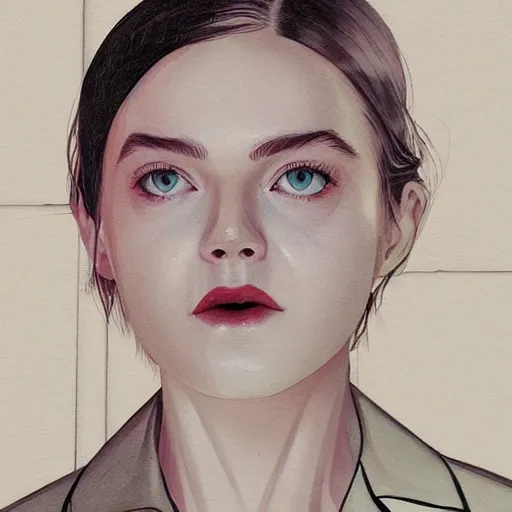 Prompt: Elle Fanning in Oblivion picture by Sachin Teng, asymmetrical, dark vibes, Realistic Painting , Organic painting, Matte Painting, geometric shapes, hard edges, graffiti, street art:2 by Sachin Teng:4