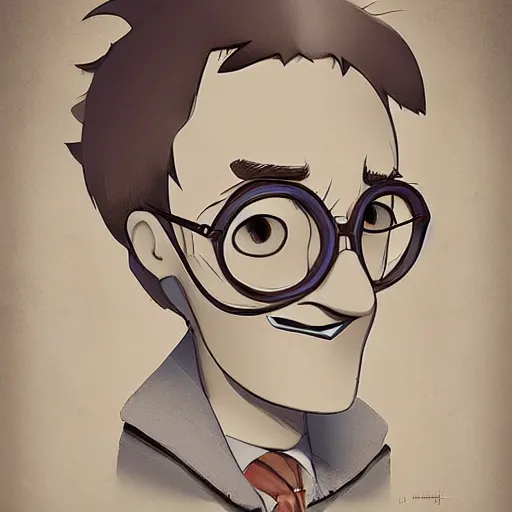 Prompt: Venomic Harry Potter profile picture by Pixar, asymmetrical, Organic Painting , Matte Painting, geometric shapes, hard edges :2 by Goro Fujita:4